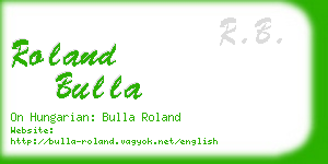 roland bulla business card